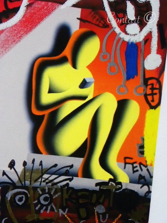 'One Step beyond' - Giclee - gesigneerd door Mark en Paul Kostabi - 2013  kopen? Bied vanaf 195!