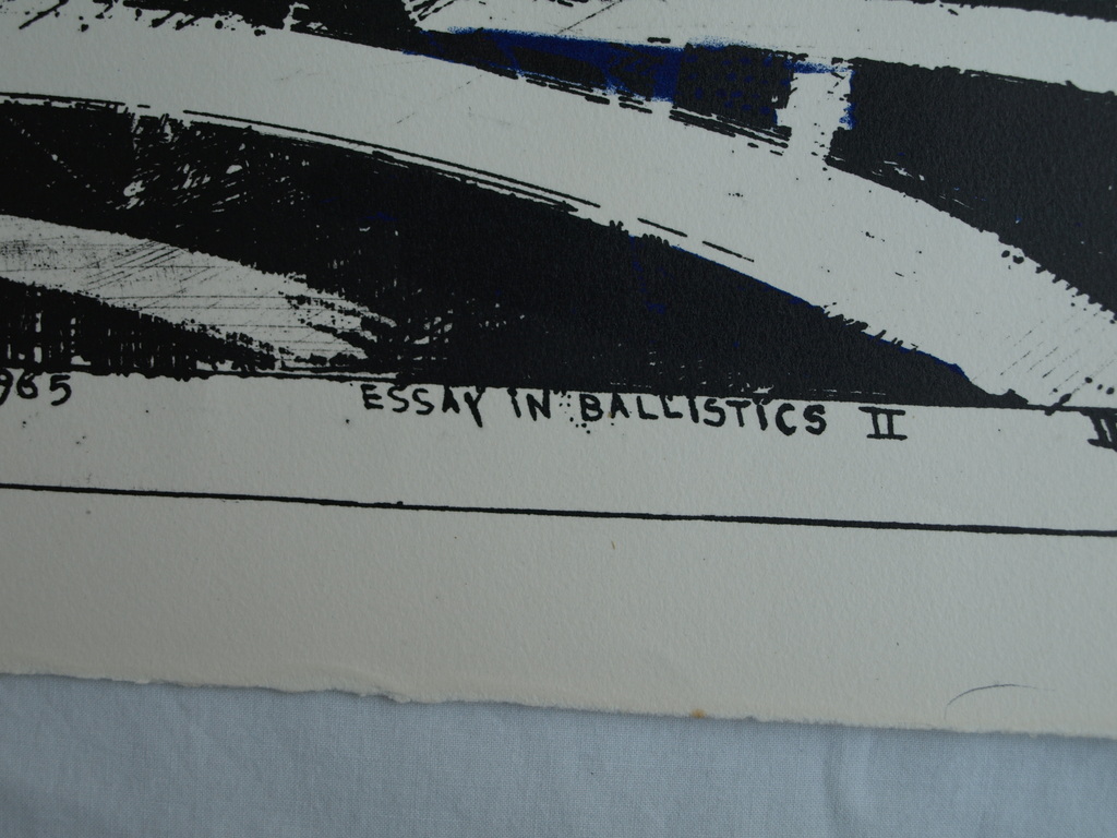 Hannes Postma : Kleurenlitho, Essay in Ballistics II –Gesigneerd – 1965 kopen? Bied vanaf 1!