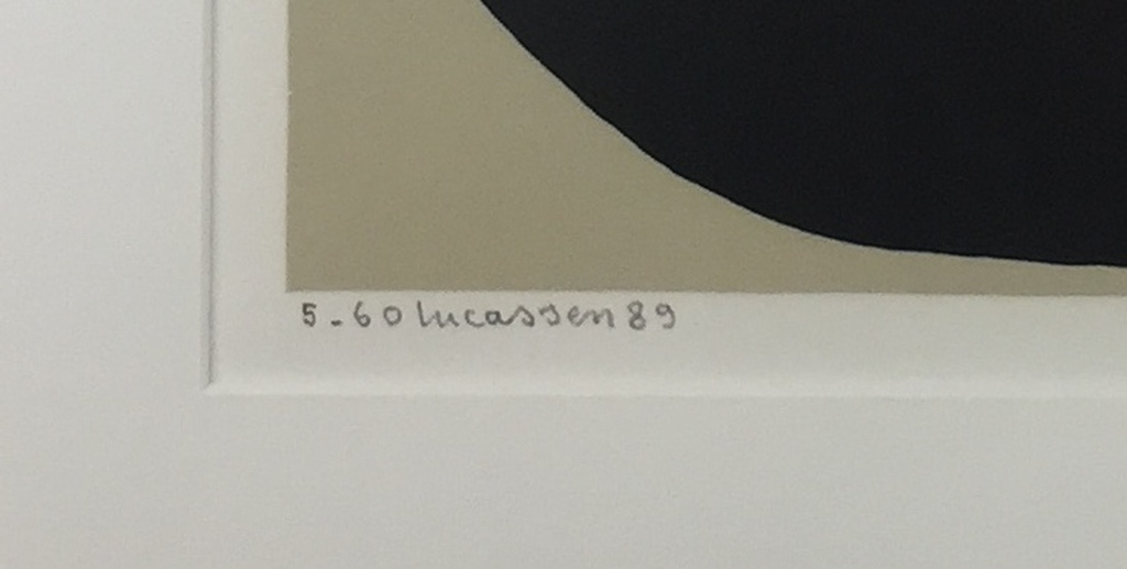 Reinier Lucassen, zeefdruk, 'Que O 3', 1989 (INGELIJST) kopen? Bied vanaf 179!