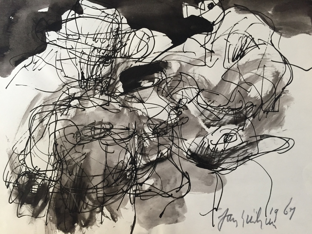 JAN SIERHUIS Unieke  INKT tekening 1967 kopen? Bied vanaf 1!