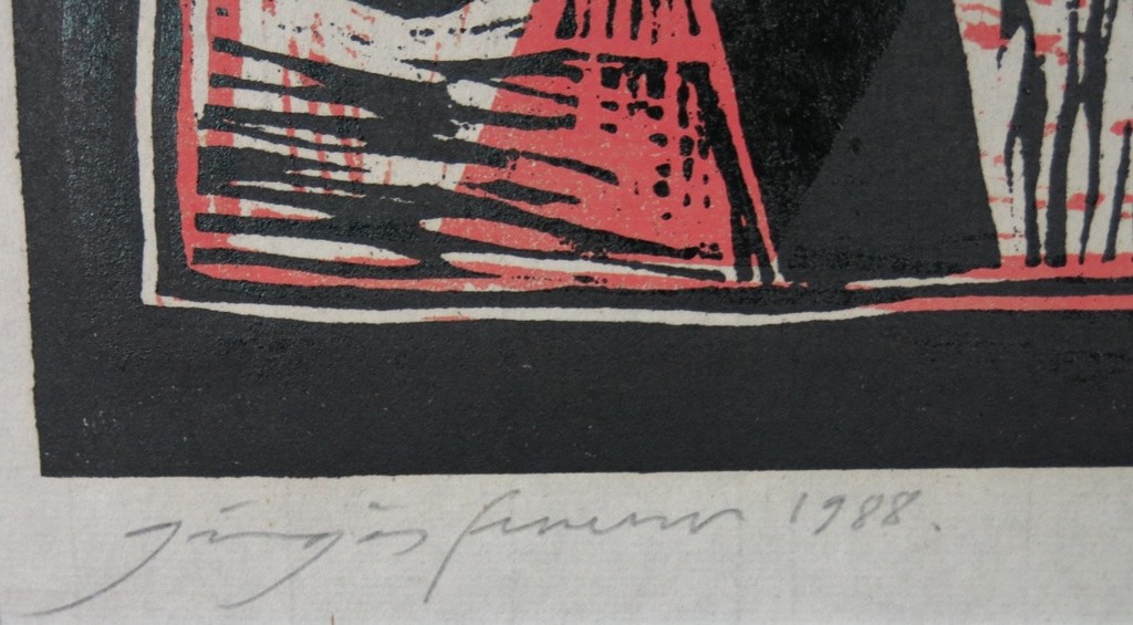 Ferenc Gogos: Houtsnede, Zonder titel kopen? Bied vanaf 20!