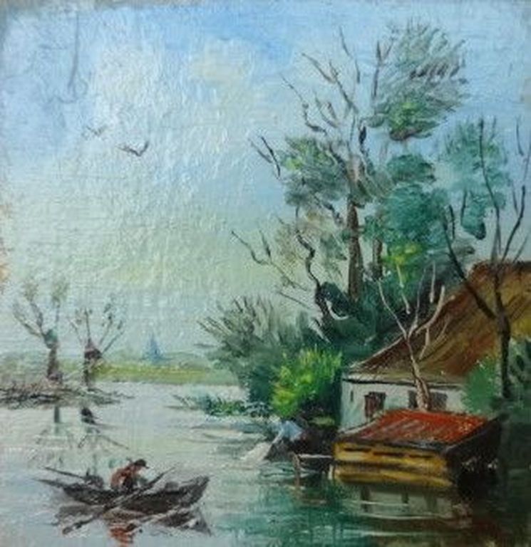 Two miniature paintings of a winter scene and a summer scene kopen? Bied vanaf 1!