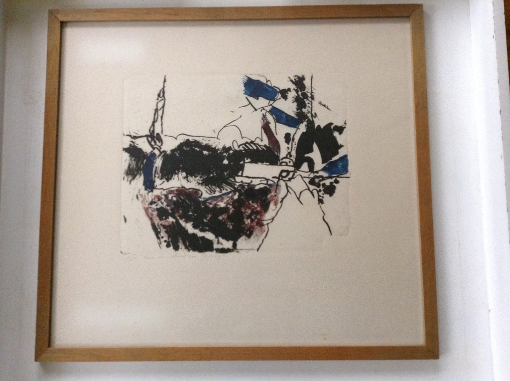 Theo Elfrink, Gouache, Abattoir Grossage verkocht voor € 140!