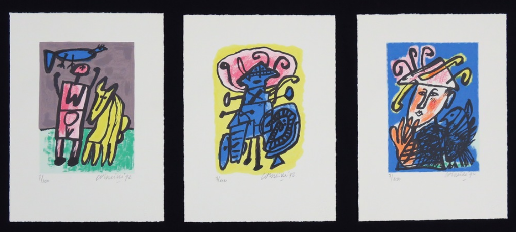 Corneille: Portfolio met 3 zeefdrukken in bijpassende map, Trois images d'un ete kopen? Bied vanaf 160!