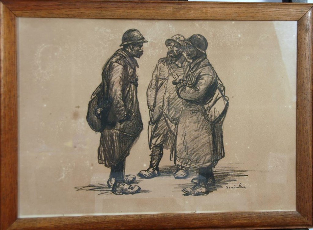 STEINLEN THEOPHILE ALEXANDRE TEKENING HOUTSKOOL  verkocht voor € 275!
