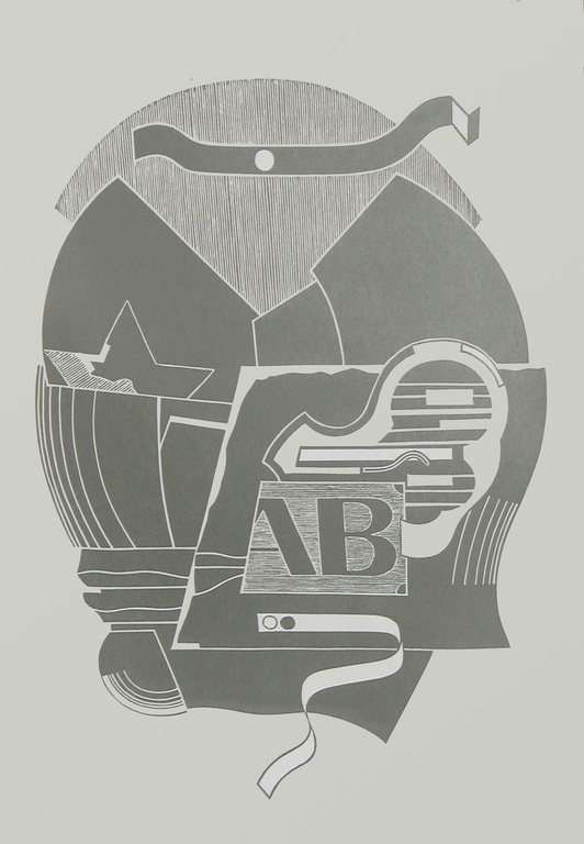 OTTO MINDHOF - Linoleumsnede in aluminiumkleur - 1973 kopen? Bied vanaf 33!