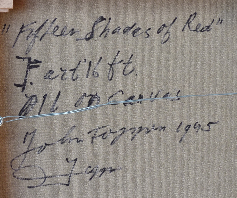 John Foppen - 'Fifteen Shades of Red' - olieverf op canvas - in baklijst kopen? Bied vanaf 150!