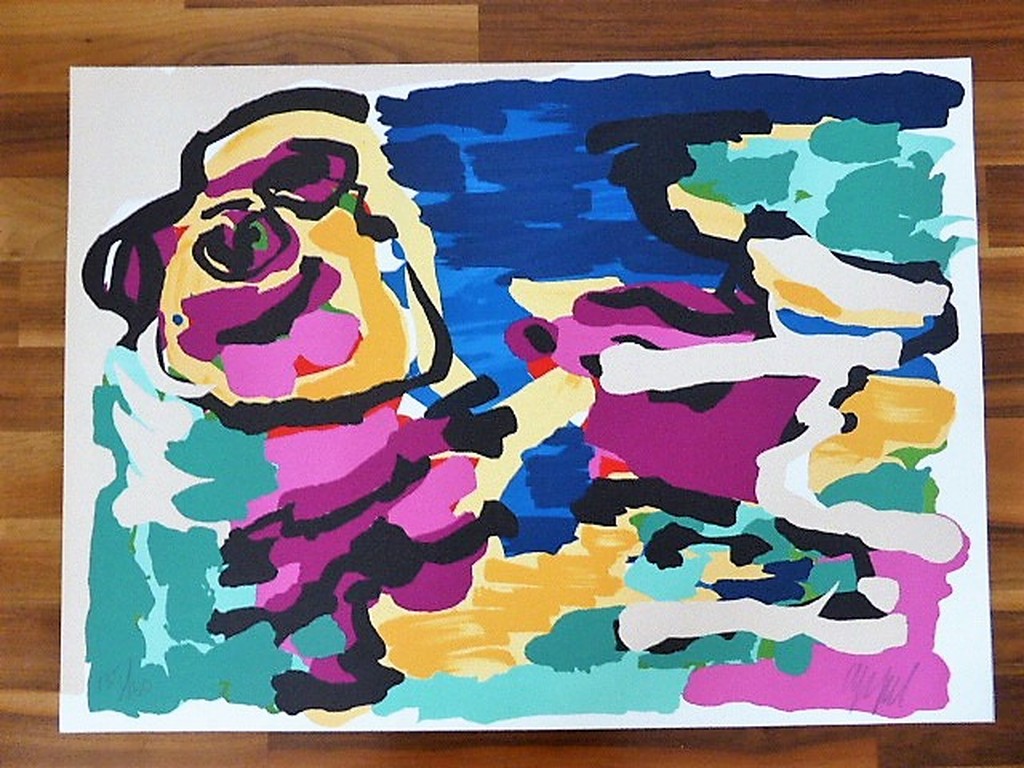 Karel Appel  Evening walk  litho uit 1979 kopen? Bied vanaf 495!