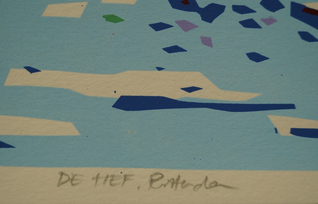 Willem van Hest - gesigneerde zeefdruk - DE HEF Rotterdam  kopen? Bied vanaf 20!