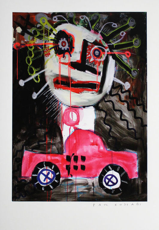 Paul Kostabi - Tesla - Giclee - Handgesigneerd - Oplage: 75 - 2014 kopen? Bied vanaf 35!