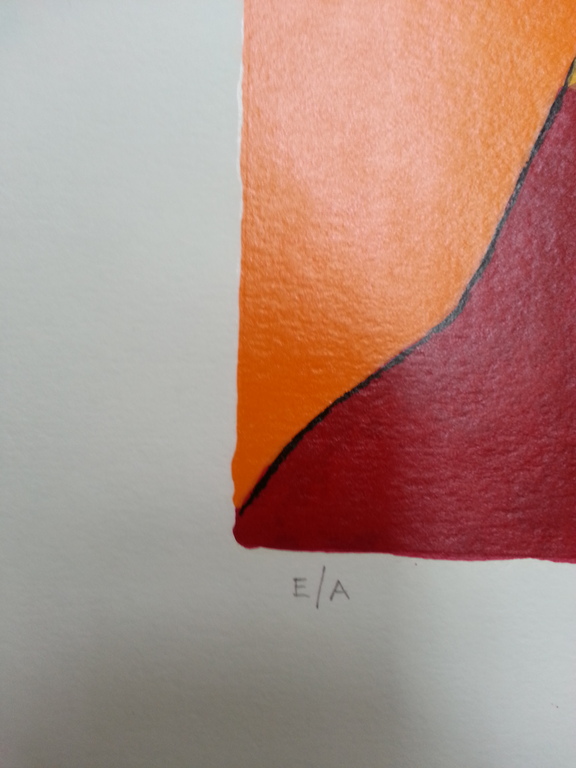 Ronald Boonacker, zeefdruk op papier, Titel; "Lago di Garda II, Italy" kopen? Bied vanaf 50!