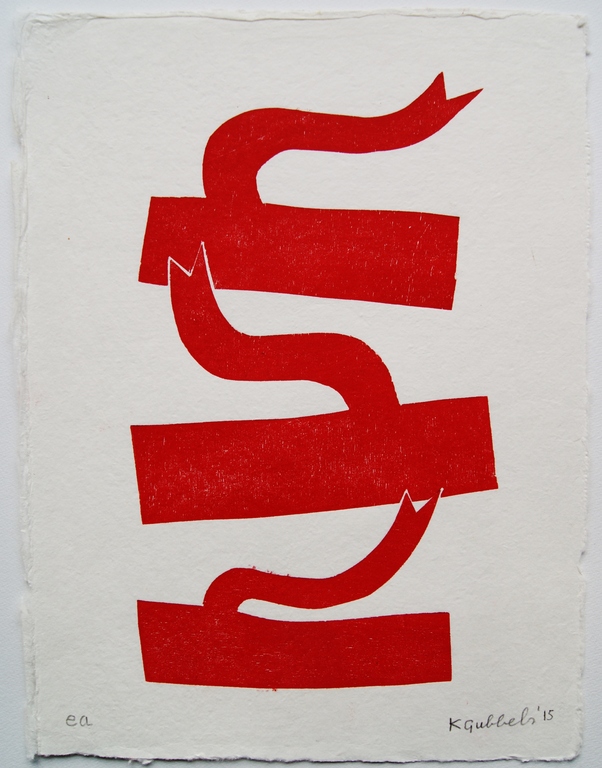 Klaas Gubbels houtdruk 'Stapel Kan' - 2015 kopen? Bied vanaf 295!