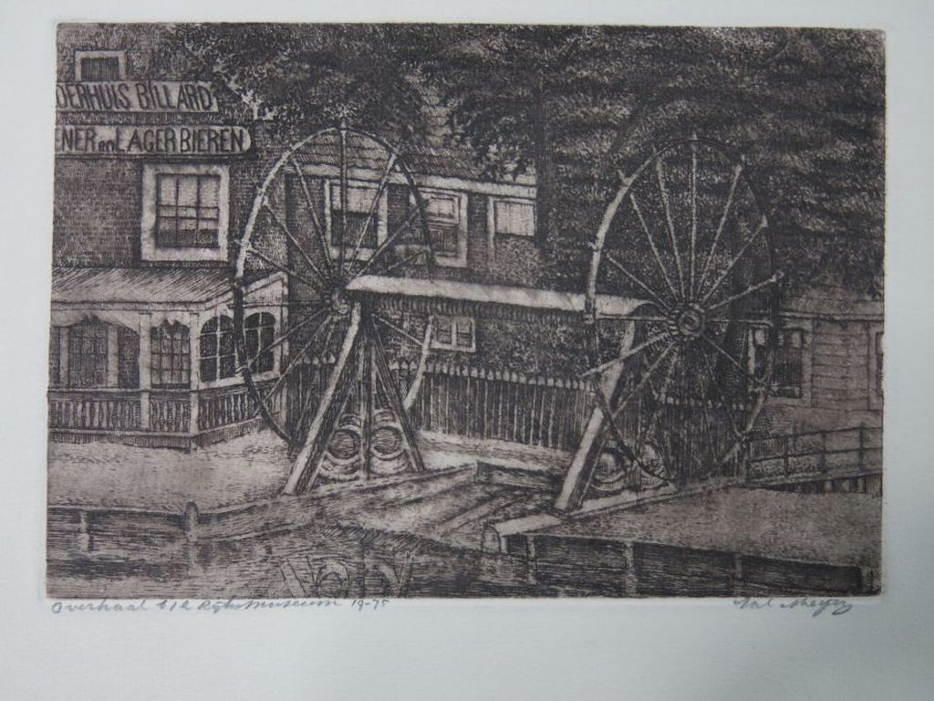 Sal Meijer: Ets, Overhaal bij het Rijksmuseum verkocht voor € 70!