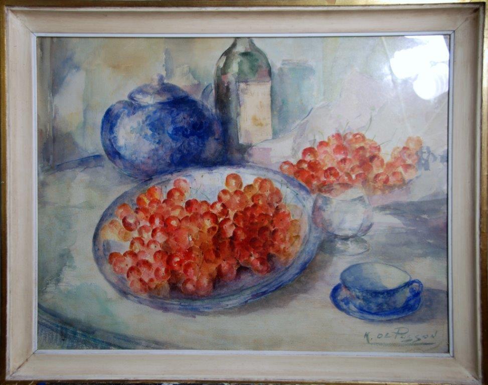 DE POSSON KAREL AQUAREL "STILLEVEN" kopen? Bied vanaf 95!