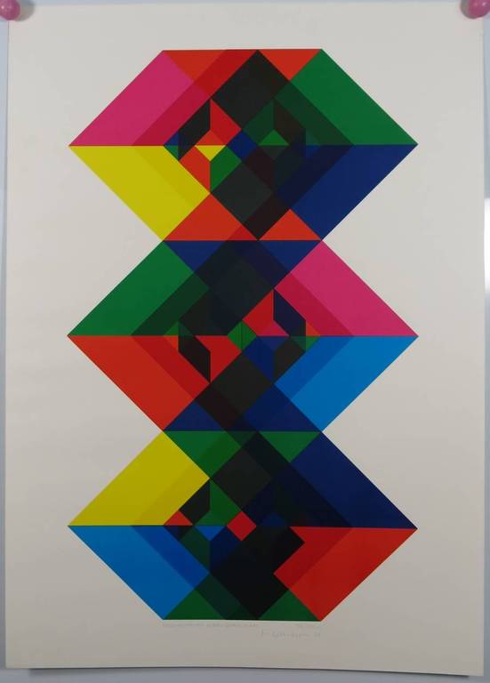 Timo Heimann: Zeefdruk, Geschachtelter Kuben-Doppelturm kopen? Bied vanaf 20!