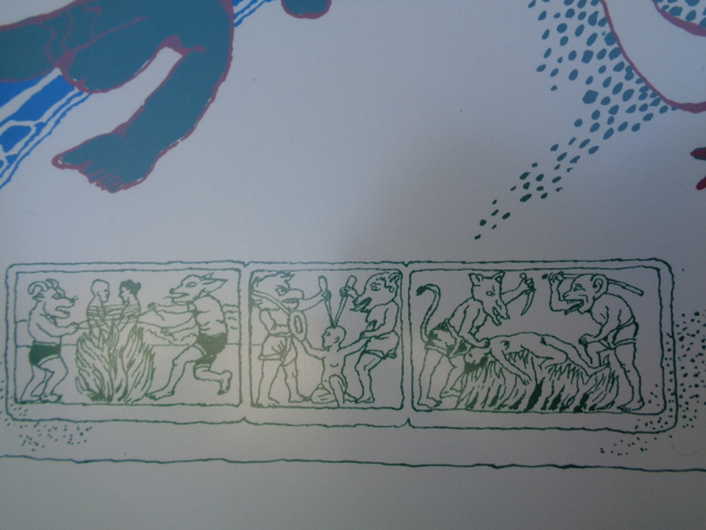 LUCEBERT, Gelimiteerde en HANDGESIGNEERDE Zeefdruk KNECHTEN VAN VISNU 1972 kopen? Bied vanaf 229!