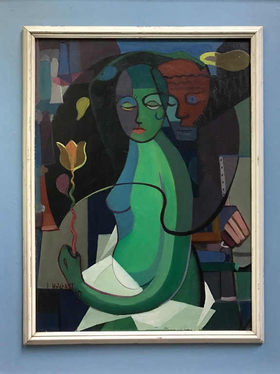 Luc Heirbaut - Olieverf op hardboard - gesigneerd - ingelijst - 1959 verkocht voor € 495!