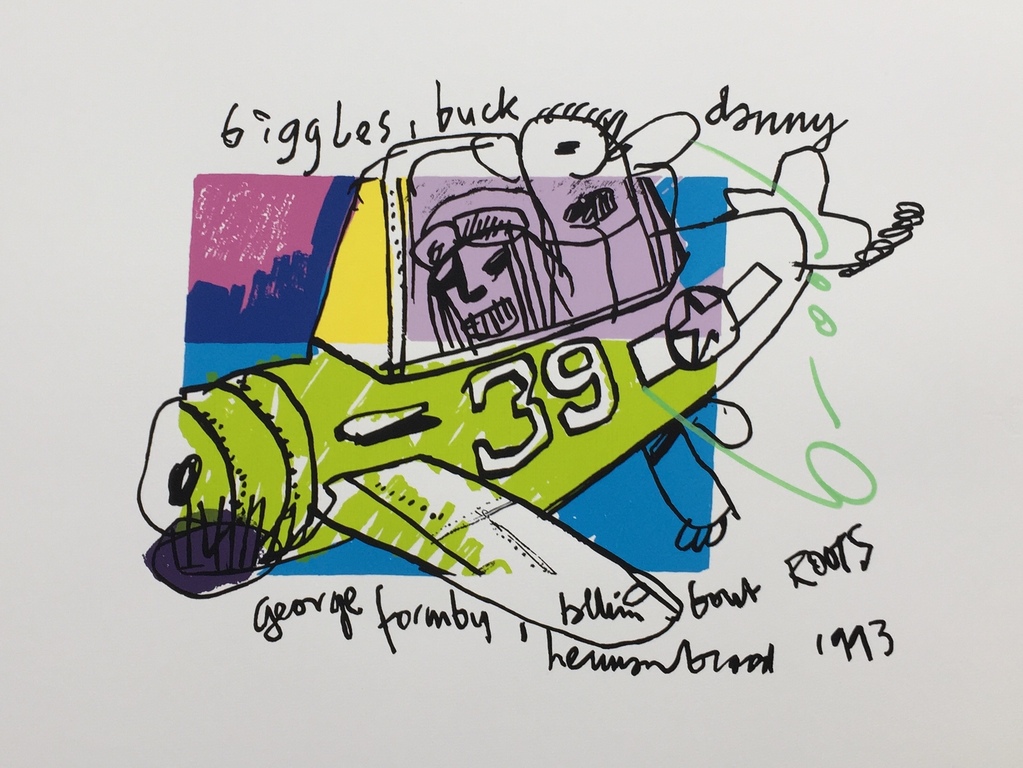 Herman Brood - Originele hand gesigneerde zeefdruk - Biggles, Buck kopen? Bied vanaf 1!