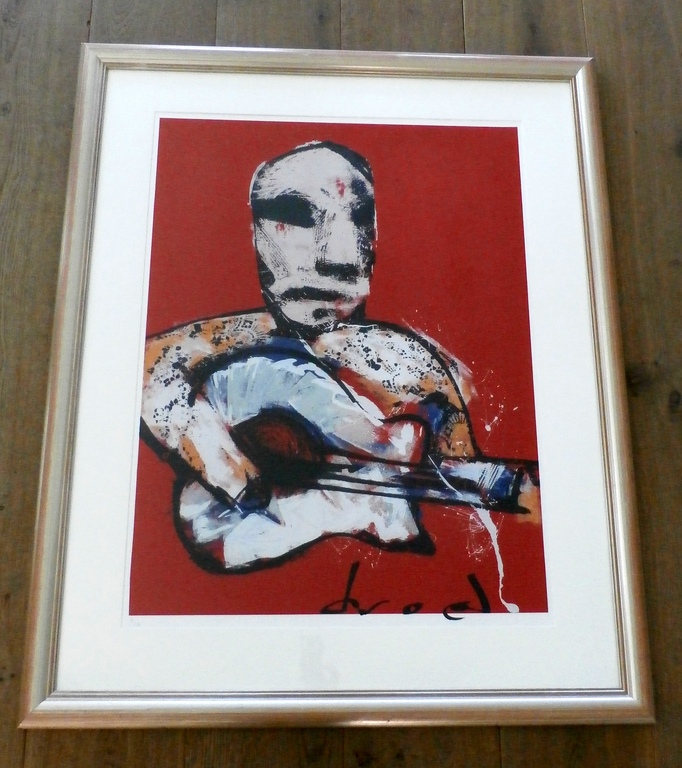 Herman Brood - grote ingelijste zeefdruk: Flamengo verkocht voor € 425!