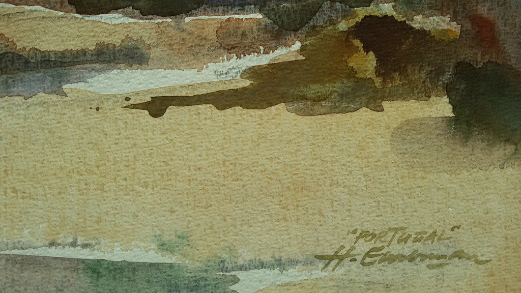 Hen Euverman - Portugal, aquarel kopen? Bied vanaf 50!