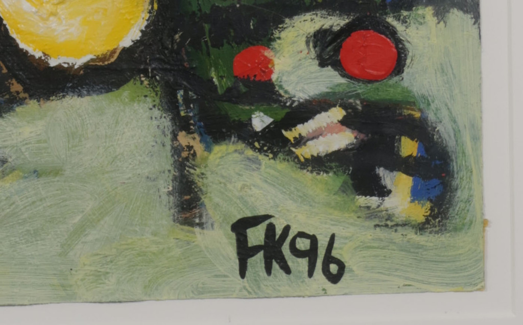 Onbekend gesigneerd: Acryl op papier, Vogels - Ingelijst kopen? Bied vanaf 35!