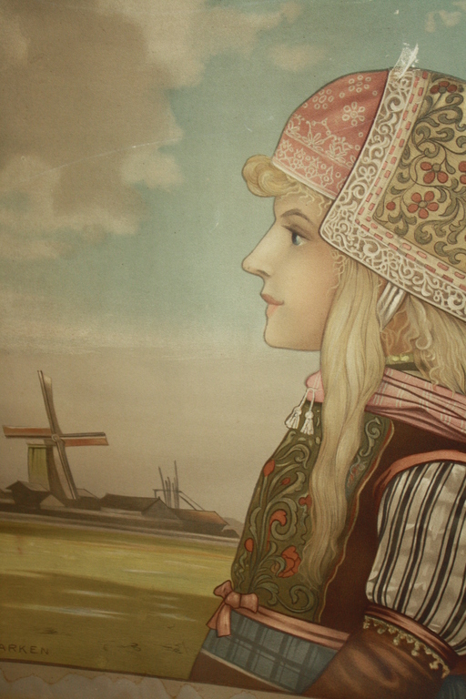 MARKER MEISJE   - LITHO UIT 1902 VAN POTHAST kopen? Bied vanaf 19!