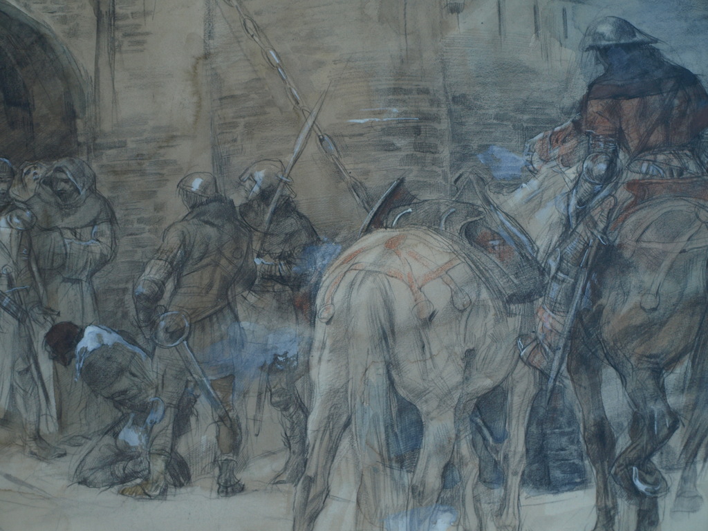 Johannes Hendricus Jurres: Aquarel , Historische voorstelling- ingelijst–ca 1930 kopen? Bied vanaf 200!