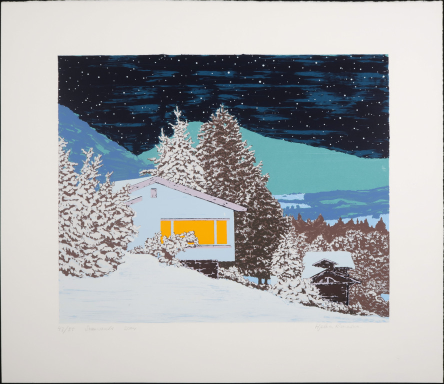 Hjalmar Riemersma: Zeefdruk, Sneeuwnacht kopen? Bied vanaf 1!