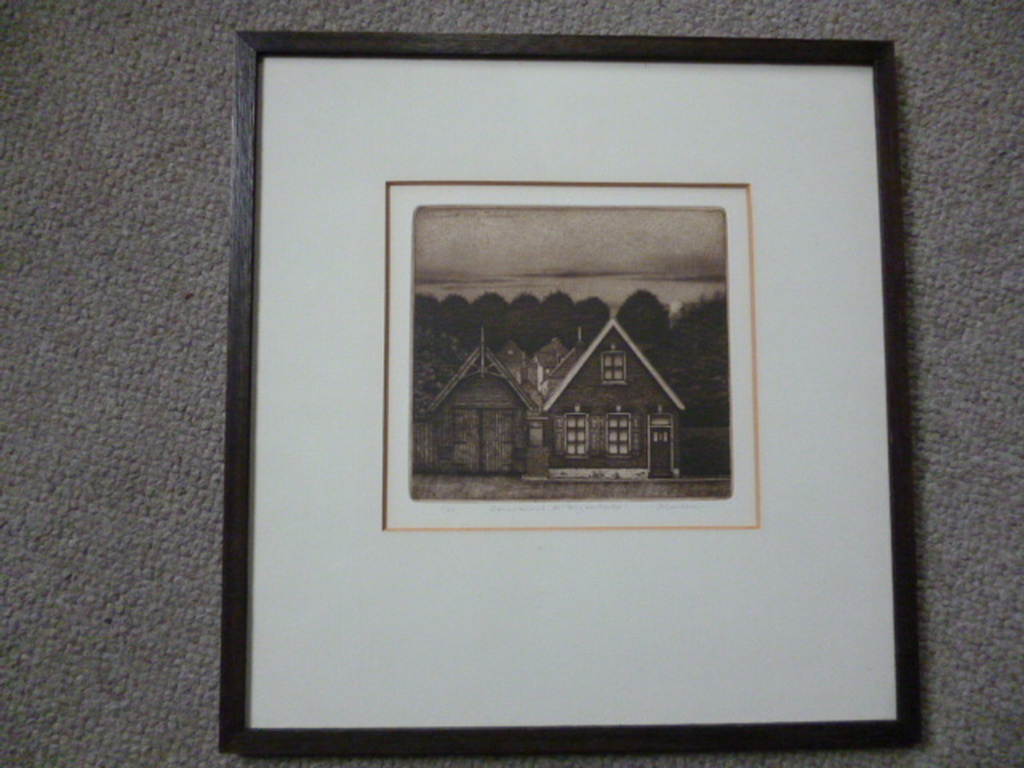 Hans Blanken - ets - Zomeravond te Bergambacht kopen? Bied vanaf 30!