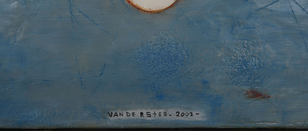 Jan van der Ster: Gemengde techniek op Doek, Sundancing - Ingelijst (Groot!) kopen? Bied vanaf 500!