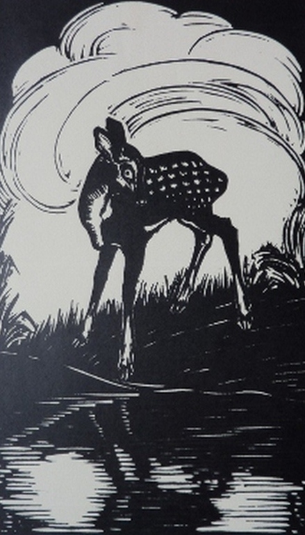 Jan Schonk houtsnedes Wolfheze 1926 en Hertje 1928 kopen? Bied vanaf 30!