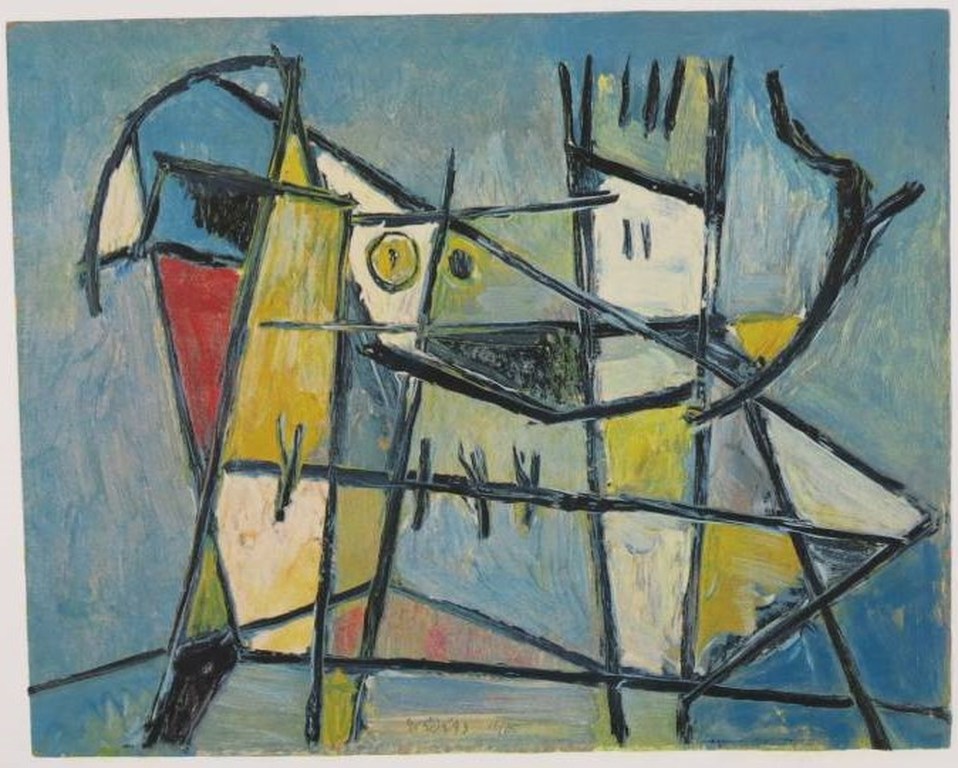 Jan Roede: Litho, Abstract verkocht voor € 220!