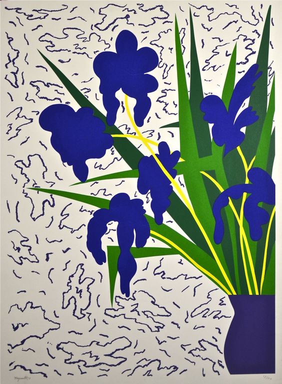 Alphons Freymuth: Litho. Vaas met bloemen verkocht voor € 100!