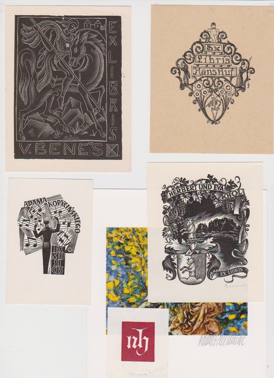 Edelmann e.a: Collectie van zes litho's / ex-librissen, Diverse voorstellingen kopen? Bied vanaf 7!