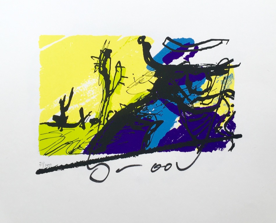 Herman Brood - Originele Hand Gesigneerde Zeefdruk - "Bono" verkocht voor € 89!