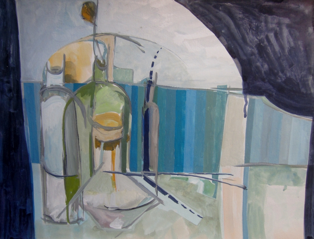 Kubistische stillevens - gouache/aquarel 7x - 1988 kopen? Bied vanaf 1!