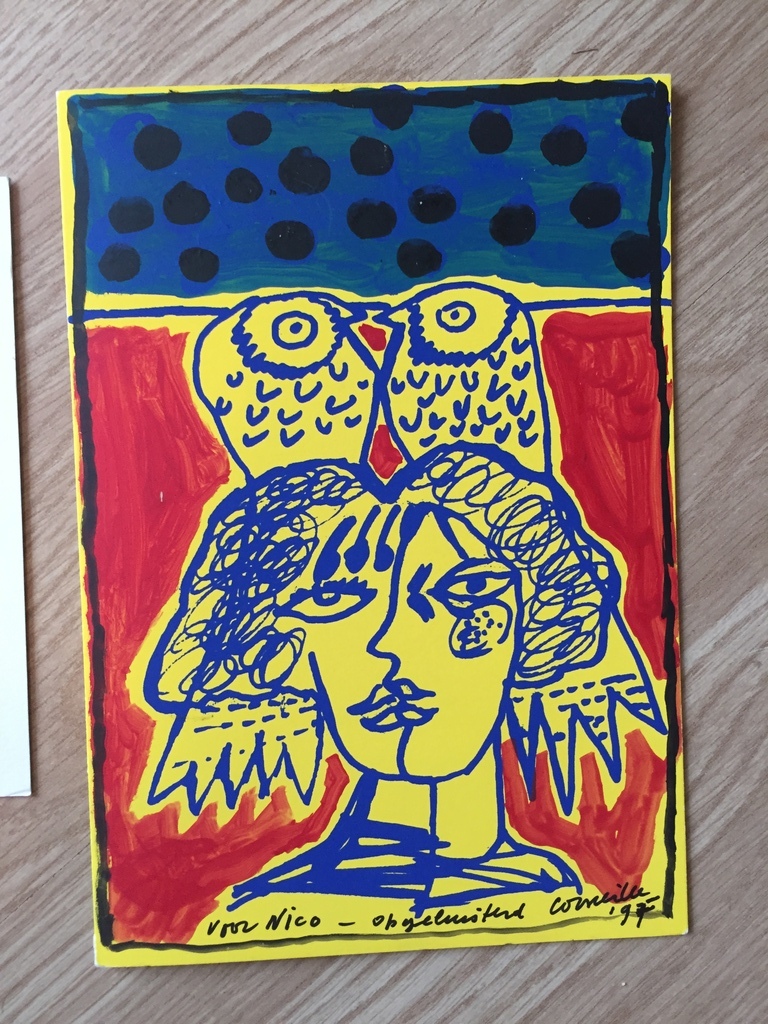 2 x Corneille zeefdruk/ litho 1997 en 2003 kerst kaart kopen? Bied vanaf 1!