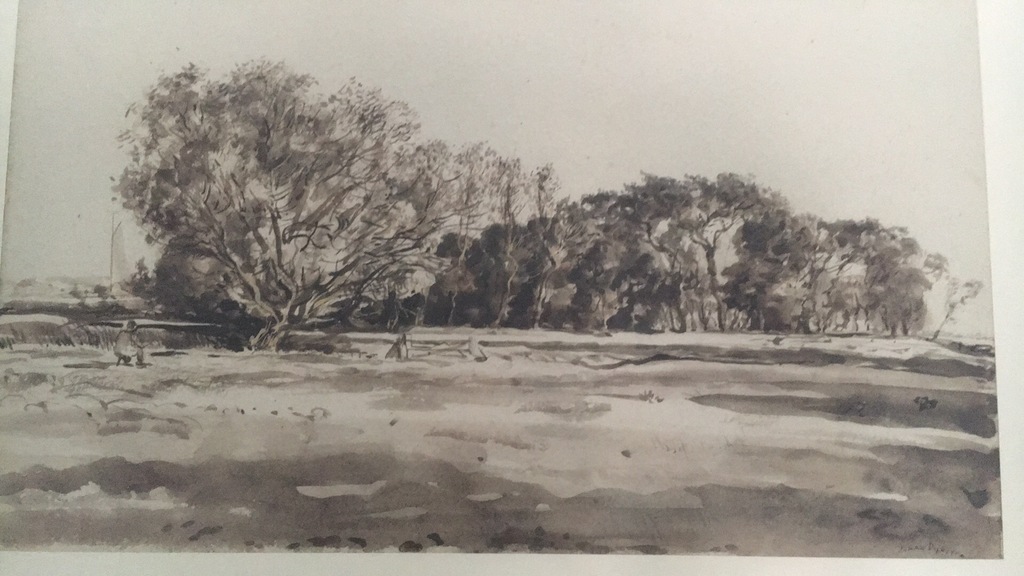 Landschap aquarel Johan Dijkstra kopen? Bied vanaf 1250!