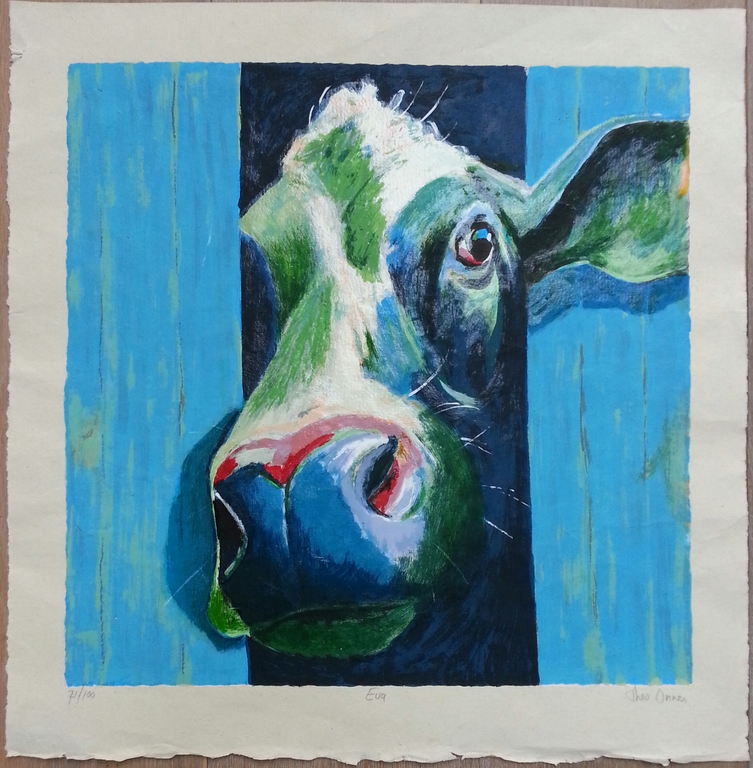 Theo Onnes, zeefdruk op handgeschept papier, titel; " Eva " kopen? Bied vanaf 50!