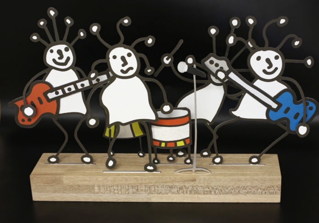 Paul Kostabi - Hand gesigneerde sculptuur - Family Band kopen? Bied vanaf 250!