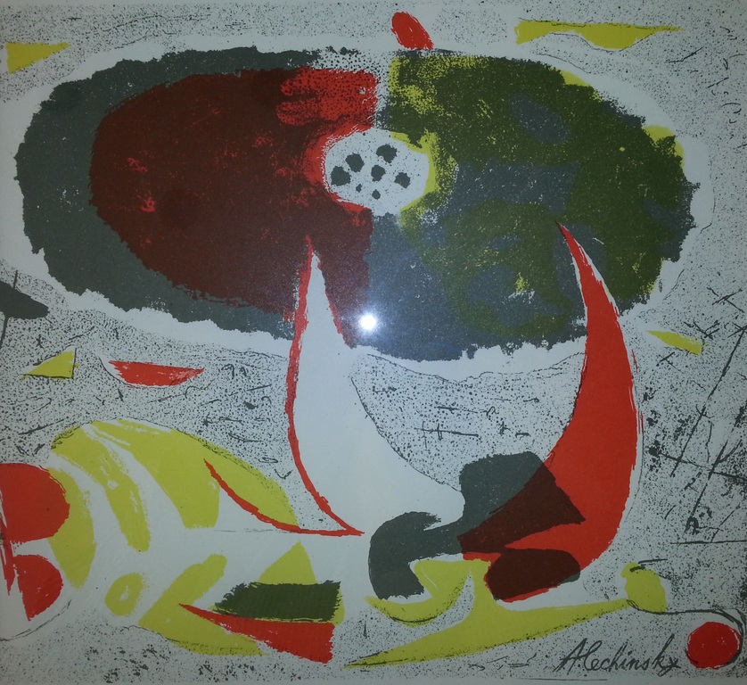 Pierre Alechinsky-Kleurenlitho - gesigneerd r.o. (ingelijst) verkocht voor € 119!