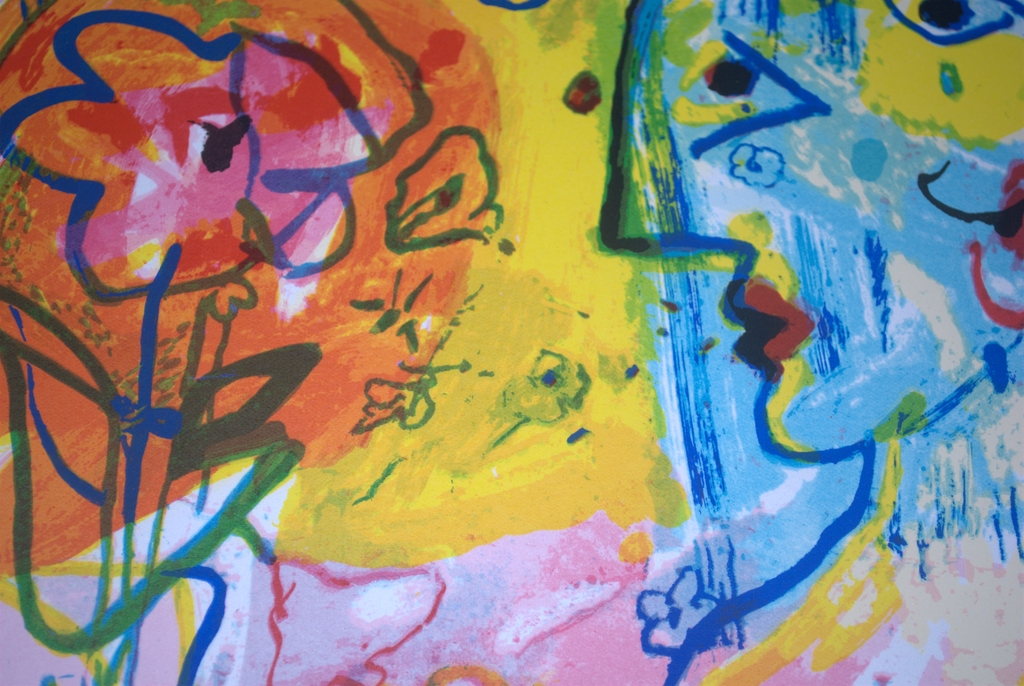 Vrouw met bloem - kleurenlitho - gesigneerd in potlood 1992 kopen? Bied vanaf 75!