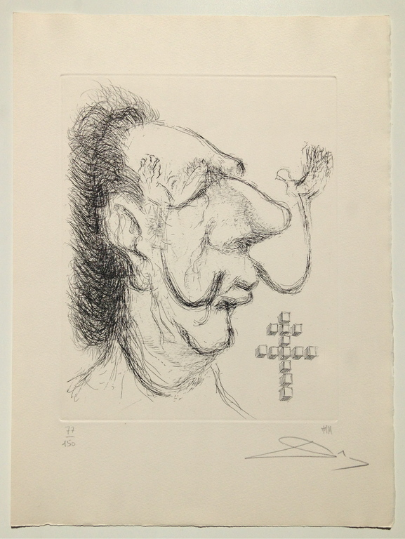 Salvador Dali & Tim Mittelberg, Originele ets uit '71, handgesigneerd kopen? Bied vanaf 135!