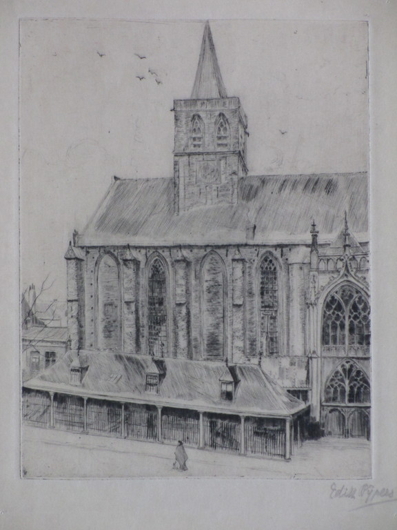 Edith Pijpers, St Joriskerk Amersfoort, Ets verkocht voor € 40!