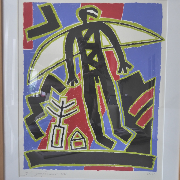 Ferenc Gögös: Vogelman - litho verkocht voor € 350!