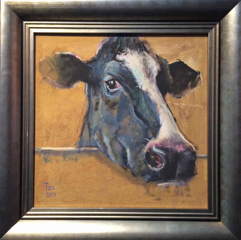 Theo Onnes Giclee op paneel met lijst " Koe" kopen? Bied vanaf 45!