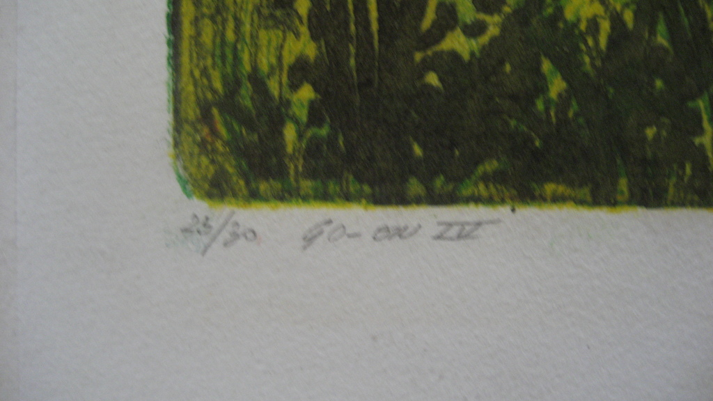 Michel van Overbeeke - 'go-on IV' - kleurets 1974 - gesigneerd - oplage 30 ex kopen? Bied vanaf 1!