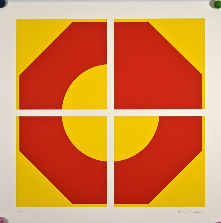 Cyril Lixenberg: Zeefdruk. Abstracte compositie kopen? Bied vanaf 50!