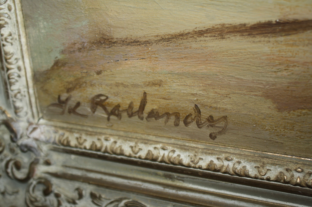 JC ROELANDSE - LEIDSE SCHOOL - BOMSCHUIT EN VISSERS OP HET STRAND - GROOTFORMAAT kopen? Bied vanaf 450!