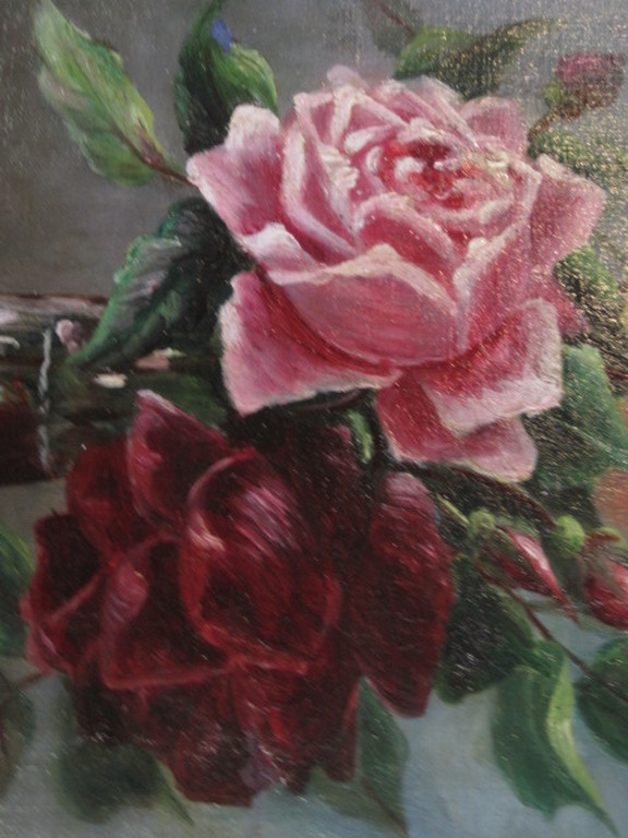 M.Tombu 1897-1996 olieverf "rozen in vaas" stilleven ca, 1930 kopen? Bied vanaf 1!